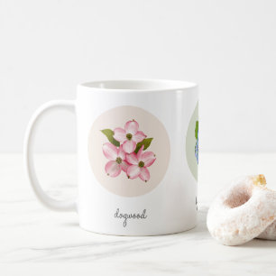 Caneca De Café Hydrangea, Lupine e Dogwood Flowers