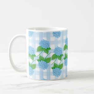 Caneca De Café Hydrangea Mug, do Avô Branco e Azul