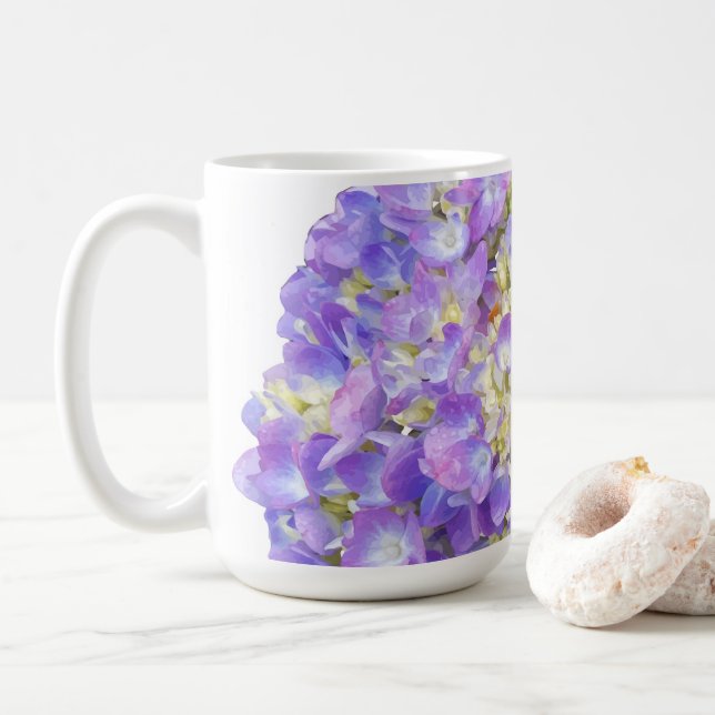 Caneca De Café Hydrangea - Purple - Mug (Com Donut)