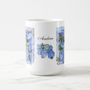 Caneca De Café Hydrangeas azuis de Lacecap