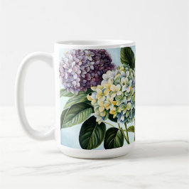 Caneca De Café Hydrangeas - Flor de Pastel Clássico