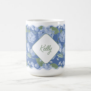Caneca De Café Hydrangeas Girly Delicate Costeira Personalizada