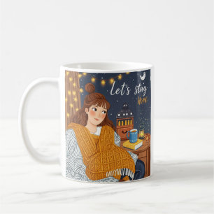 Caneca De Café Hygge Cozy Celebração Noturna à Noite