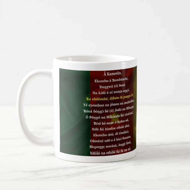 Caneca De Café Hymne National Langue duala (Esquerda)