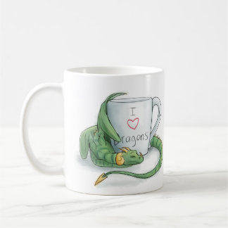 Caneca De Café I <3 Dragon Mug