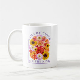 Caneca De Café I Am a Daughter of the King Floral Affirmation
