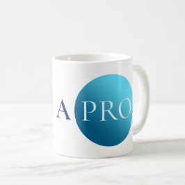 Caneca De Café I AM A PRO | Bold Minimalist Blue Circle Mug