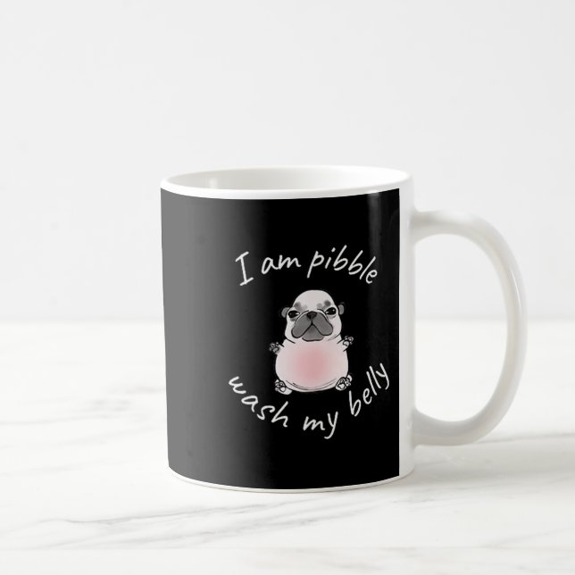 Caneca De Café I Am Bble Wash My Belly Bble Meme Funny Dog Brainr (Direita)