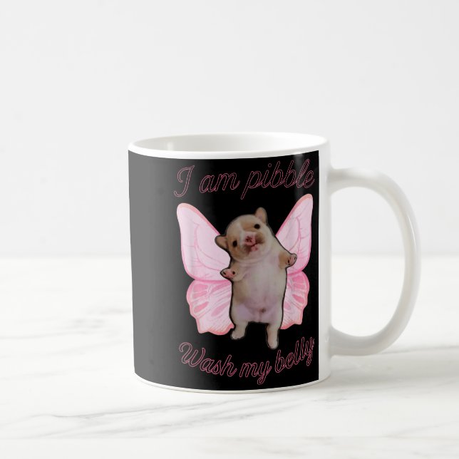 Caneca De Café I Am Bble Wash My Belly Bble Meme Funny Dog Brainr (Direita)