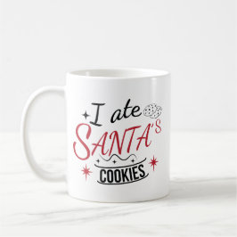 Caneca De Café I Ate Santa's Cookies Funny Christmas