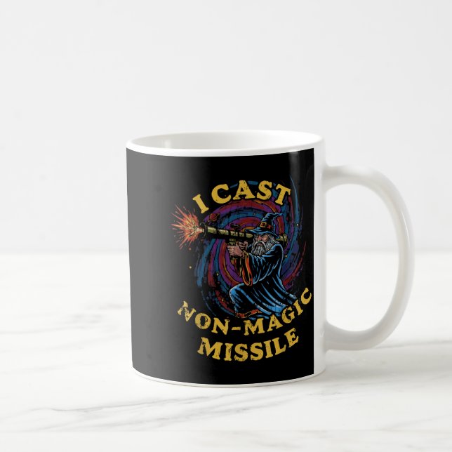 Caneca De Café I Cast Non-magic Missile Funny Wizard Parody Meme  (Direita)