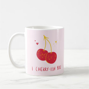 Caneca De Café I Cherry-Ish You Engraçado Coisa Namorados De Troc