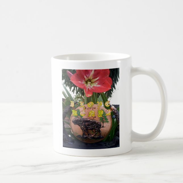 Caneca De Café I (Coração) Patch de Buffalo do Quênia/Impressão (Direita)