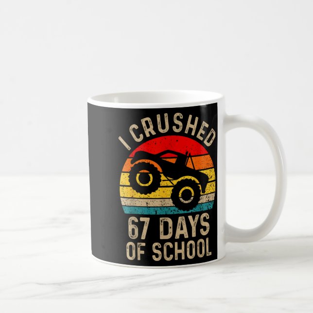 Caneca De Café I Crushed 67 Days Of School Funny Six Seven Meme B (Direita)