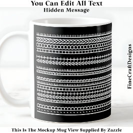 Caneca De Café I’d Rather Be At Home Hidden Message 084W Quote