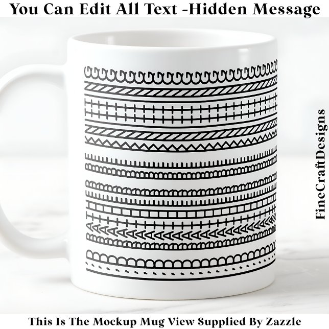 Caneca De Café I’d Rather Be Knitting Hidden Message 089B Novelty (Criador carregado)