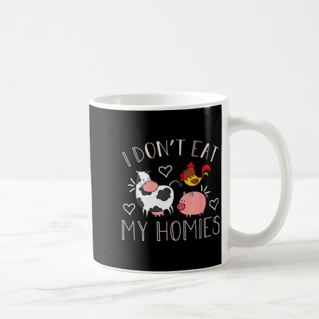 Caneca De Café I Don't Eat My Homies - Funny Vegan And Vegetarian (Direita)