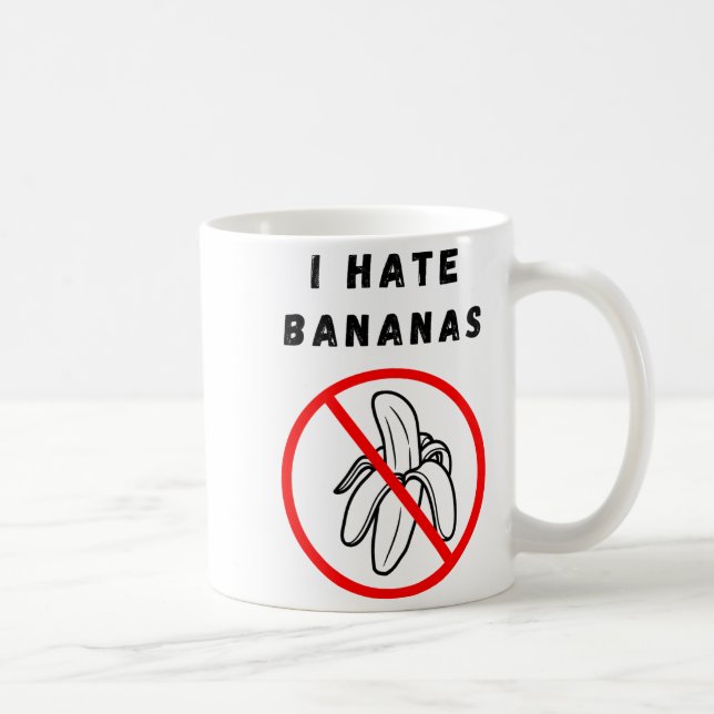 Caneca De Café I Hate Bananas  (Direita)