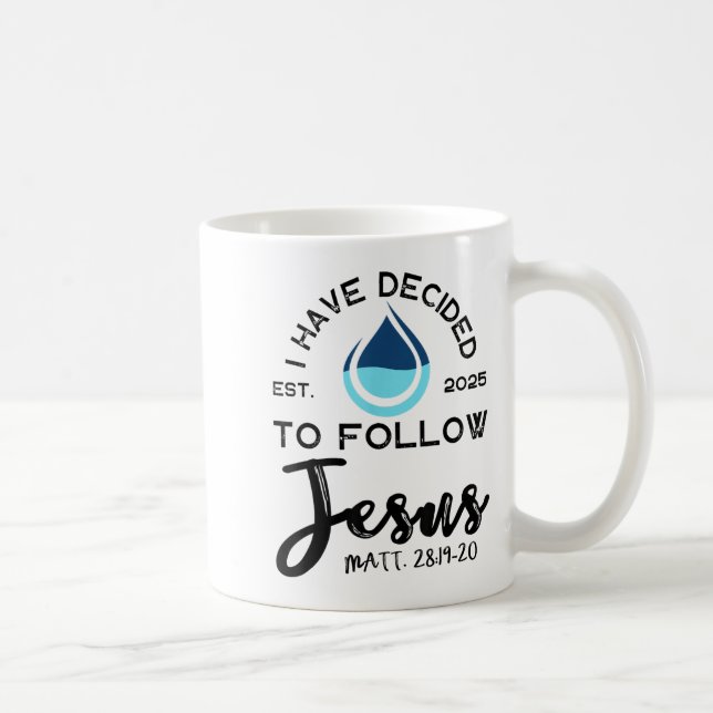 Caneca De Café I Have Decided To Follow Jesus Established 2025 Wh (Direita)