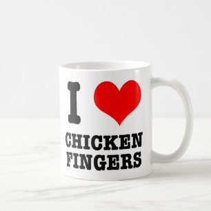 CANECA DE CAFÉ I HEART (AMOR) CHICKEN FINGERS