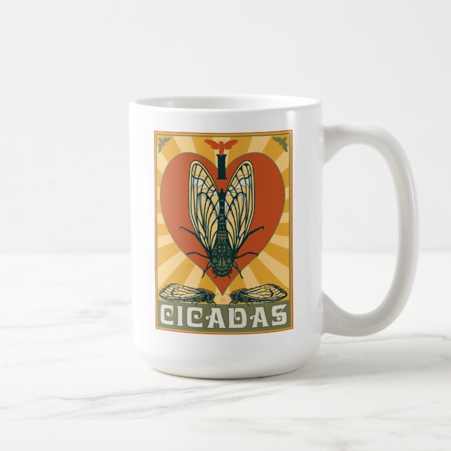 Caneca De Café I Heart Cicadas (Direita)