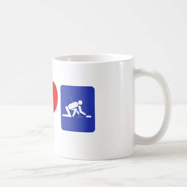 Caneca De Café I Heart Curling (Direita)