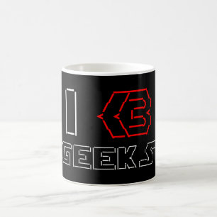 Caneca De Café I Heart Geeks ASCII ART