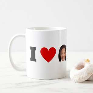 Caneca De Café I Heart Kamala Harris