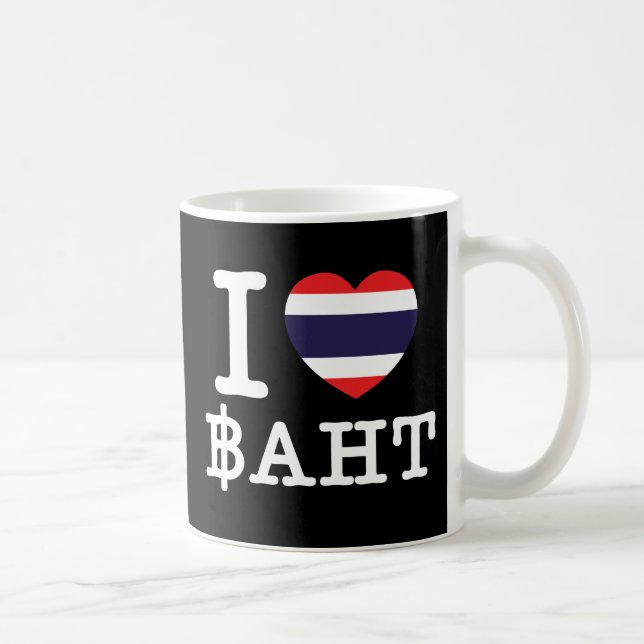 Caneca De Café I Heart (Love) Baht (Direita)