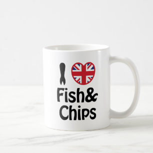 Caneca De Café I Heart [Love] Fish & Chips