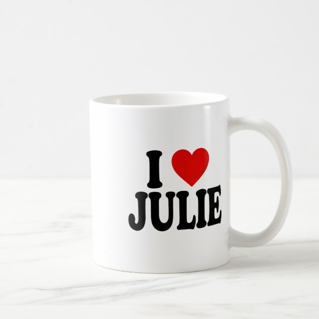 Caneca De Café I Heart Love Julie _1 (Direita)