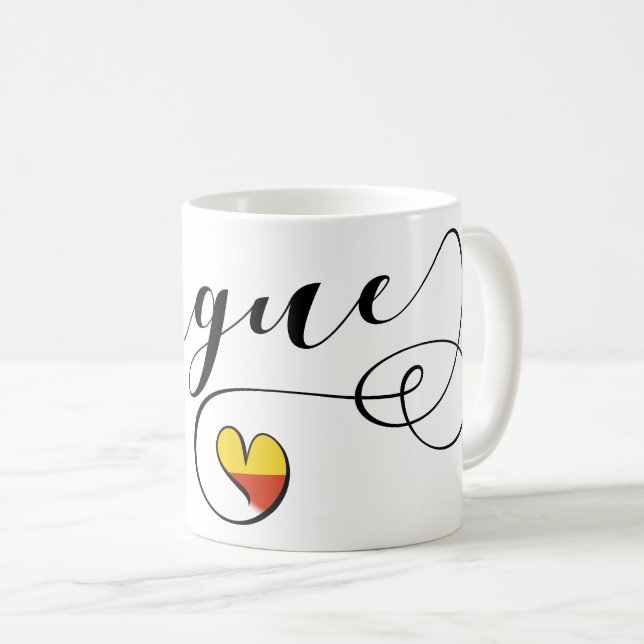 Caneca De Café I Heart Praga, República Checa (Frente Esquerda)