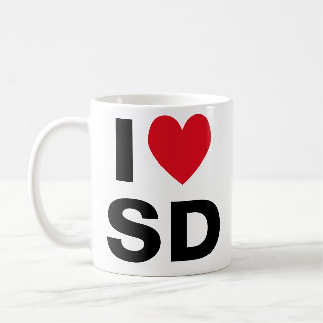 Caneca De Café I Heart SD Mug (Esquerda)