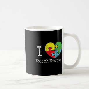 Caneca De Café "I Heart Speech Therapy, Autismo Consciência"