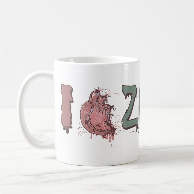 Caneca De Café I Heart Zombies by Mudge Studios (Esquerda)