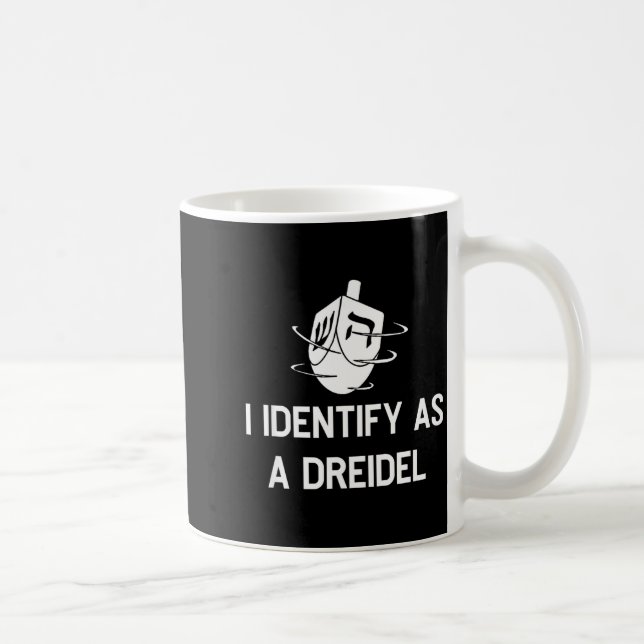 Caneca De Café I Identify As A Dreidel Funny Hanukkah Gelt Menora (Direita)