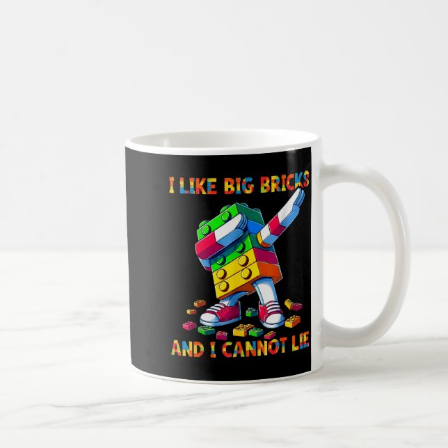 Caneca De Café I Like Big Bricks &amp; I Can't Lie Funny Master B (Direita)