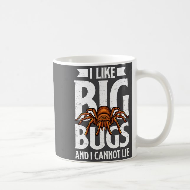 Caneca De Café I Like Big Bugs And I Cannot Lie Funny Tarantula L (Direita)