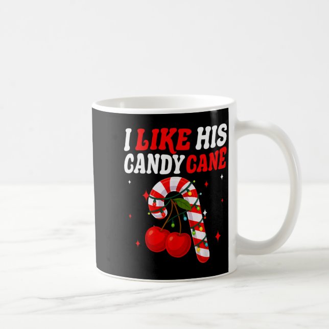 Caneca De Café I Like His Candy Cane Couples Matching Christmas F (Direita)