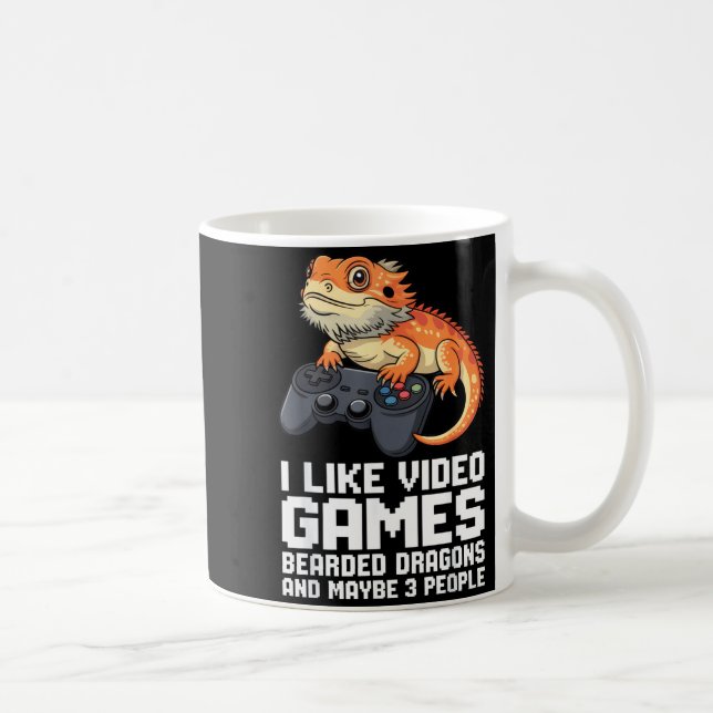Caneca De Café I Like Video Games Bearded Dragon Gamer Introvert  (Direita)
