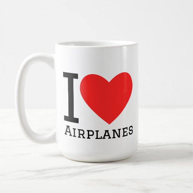 Caneca De Café I love airplanes (Esquerda)