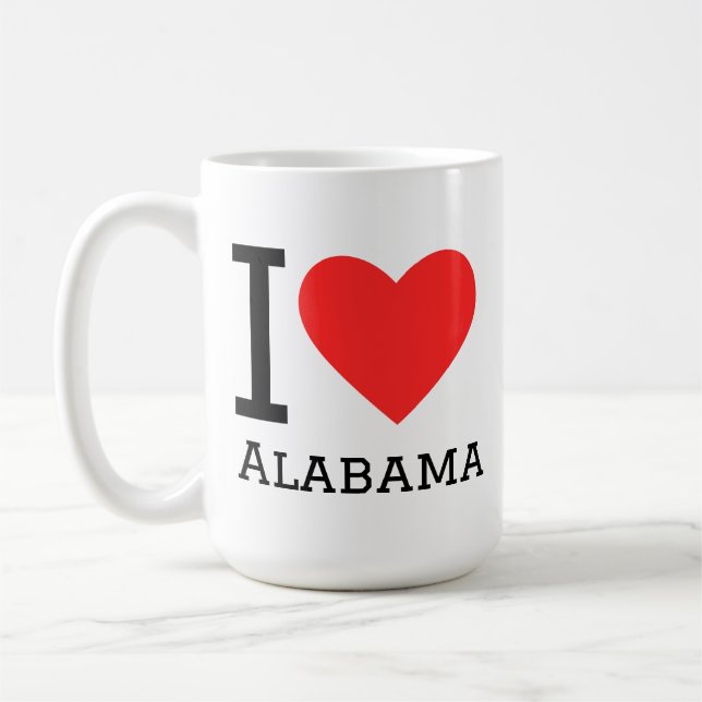 Caneca De Café I love alabama (Esquerda)