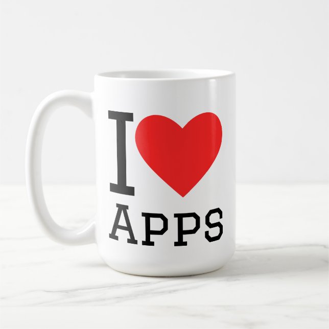 Caneca De Café I love apps (Esquerda)