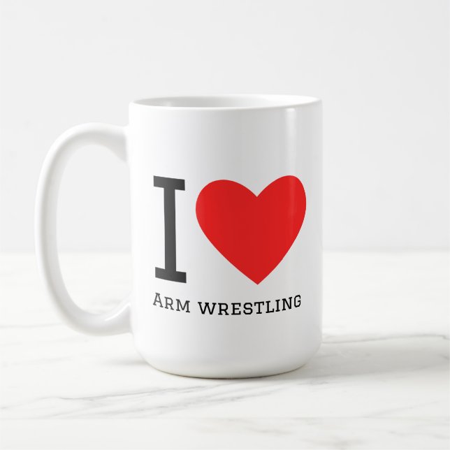 Caneca De Café I love arm wrestling (Esquerda)