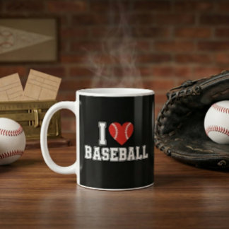 Caneca De Café I Love Baseball
