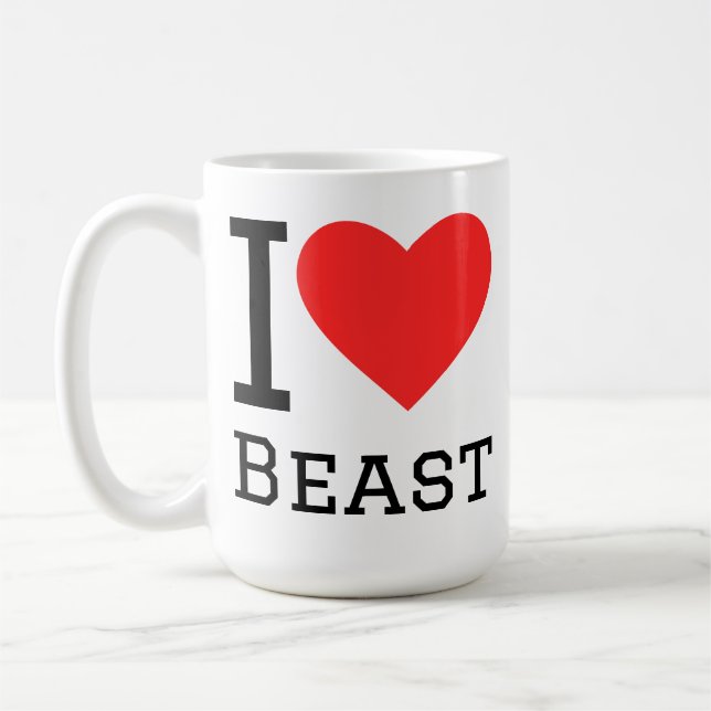 Caneca De Café I love beast  (Esquerda)