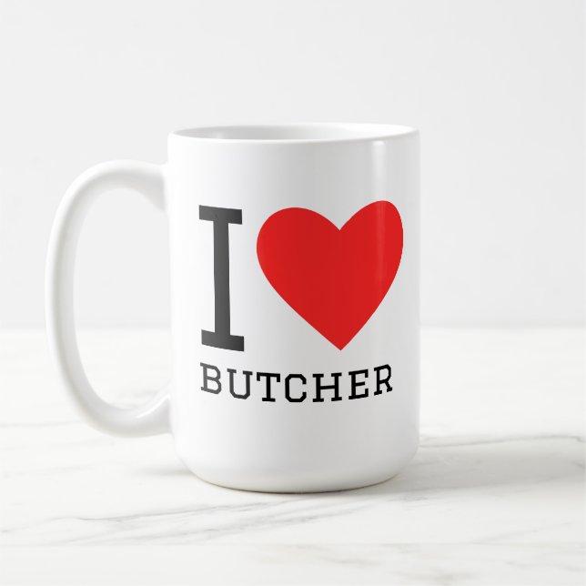 Caneca De Café I love butcher shop (Esquerda)