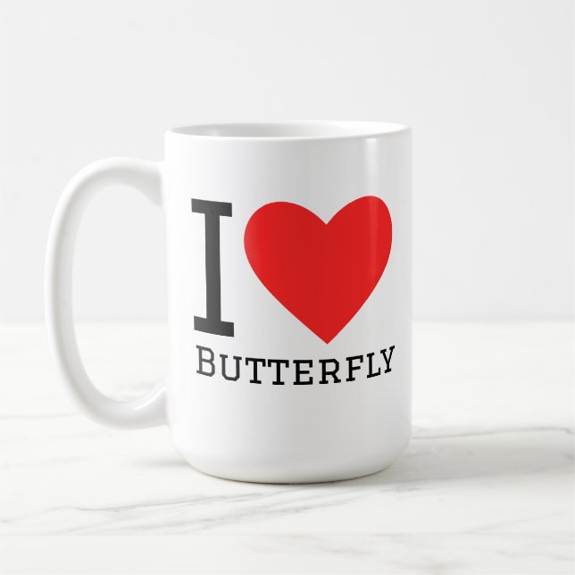 Caneca De Café I love butterfly (Esquerda)