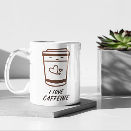 Caneca De Café "I Love Caffeine" Caffeine Cup