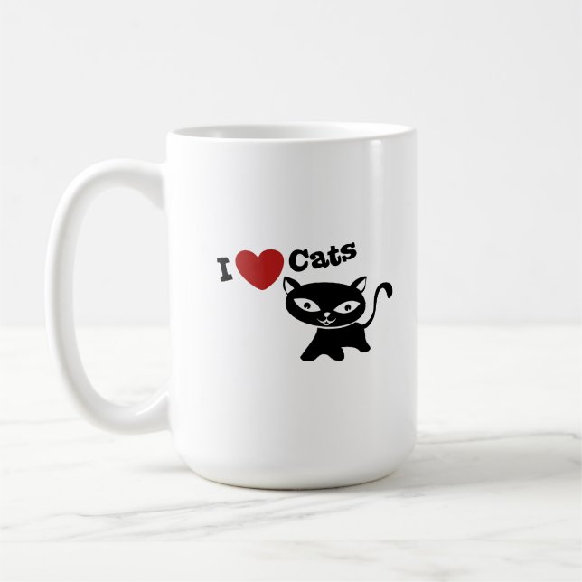 Caneca De Café I Love Cat (Esquerda)
